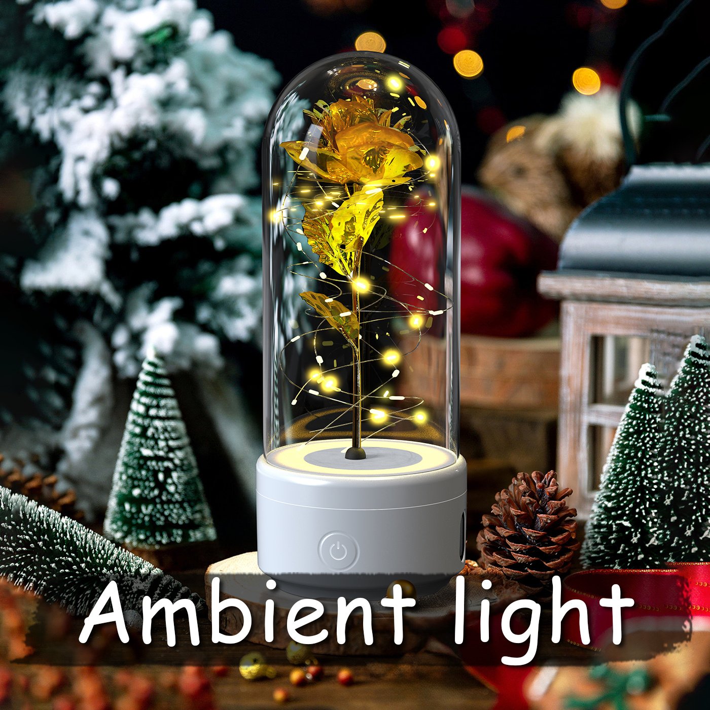 RoseLuxe Harmony™ – 2‑in‑1 LED Rose Bluetooth Speaker Night Light - Image 7