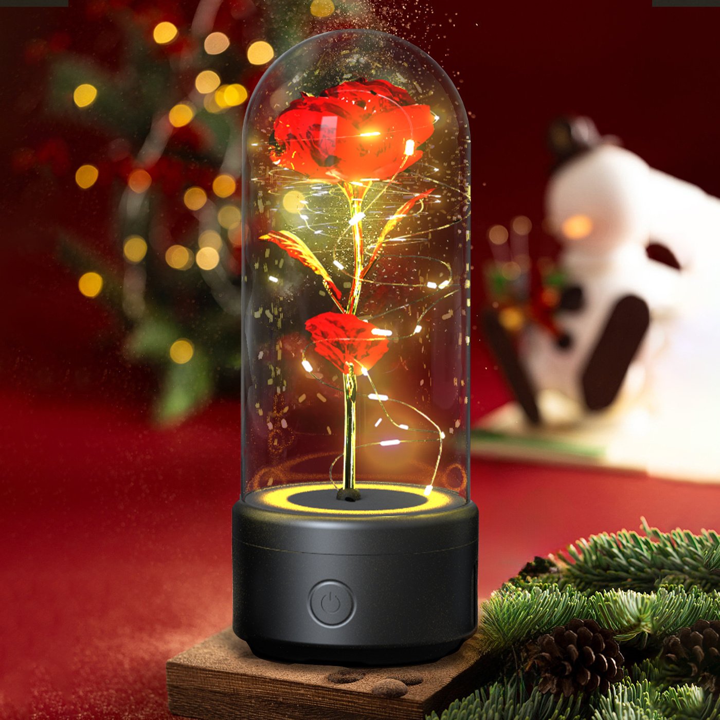 RoseLuxe Harmony™ – 2‑in‑1 LED Rose Bluetooth Speaker Night Light - Image 9