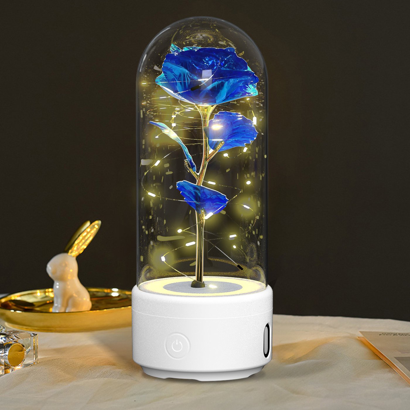 RoseLuxe Harmony™ – 2‑in‑1 LED Rose Bluetooth Speaker Night Light - Image 2